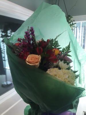 Bouquet the kind staff at Hudson Florist did for my wife's birthday. She was very pleased :)