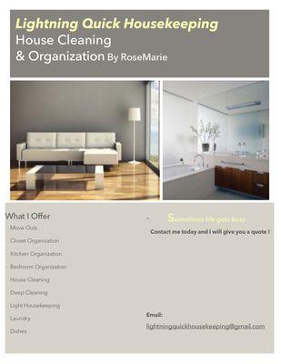 Lightning Quick Housekeeping