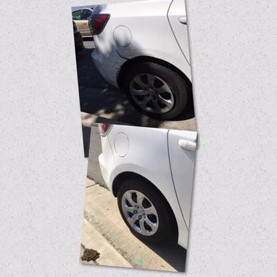 Damage wasn't too extreme but it obviously was not appealing. All Pro was able to make it look brand new!