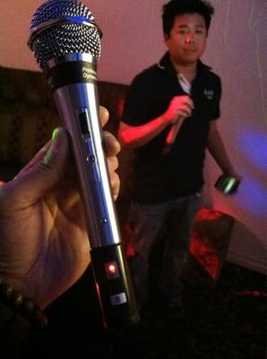 Frank & his remote control mike.