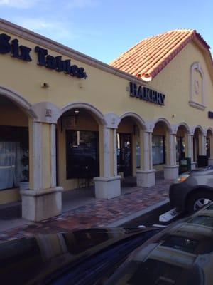 Sign just says Bakery. Quaint shop. Friendly staff.