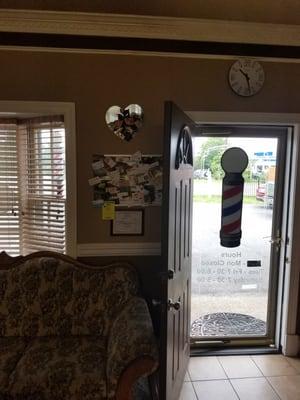 Locals place business cards.