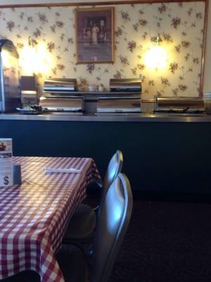 This is the size of the buffet:(. They do have a small salad bar.