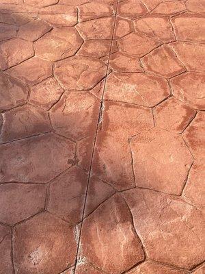 Chunk missing after stress cuts