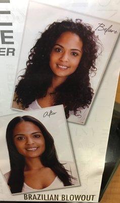 Get your first Brazilian Blowout Today! Ask about our Design Essentials STS smooth service