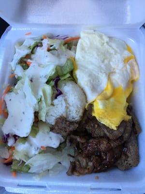 Steak and eggs.. $8.50