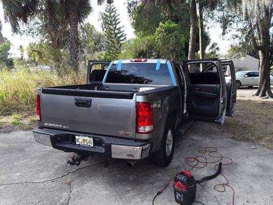 Back window install