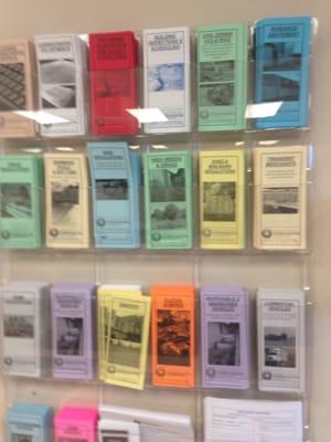 Reference pamphlets on abandoned vehicles, high grass & weeds, fence regulations