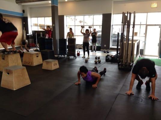 Inside new location 614 Dempster.