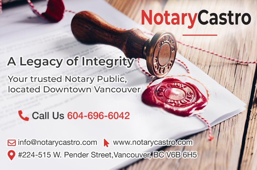 Notary Castro - Downtown Vancouver Notary Public