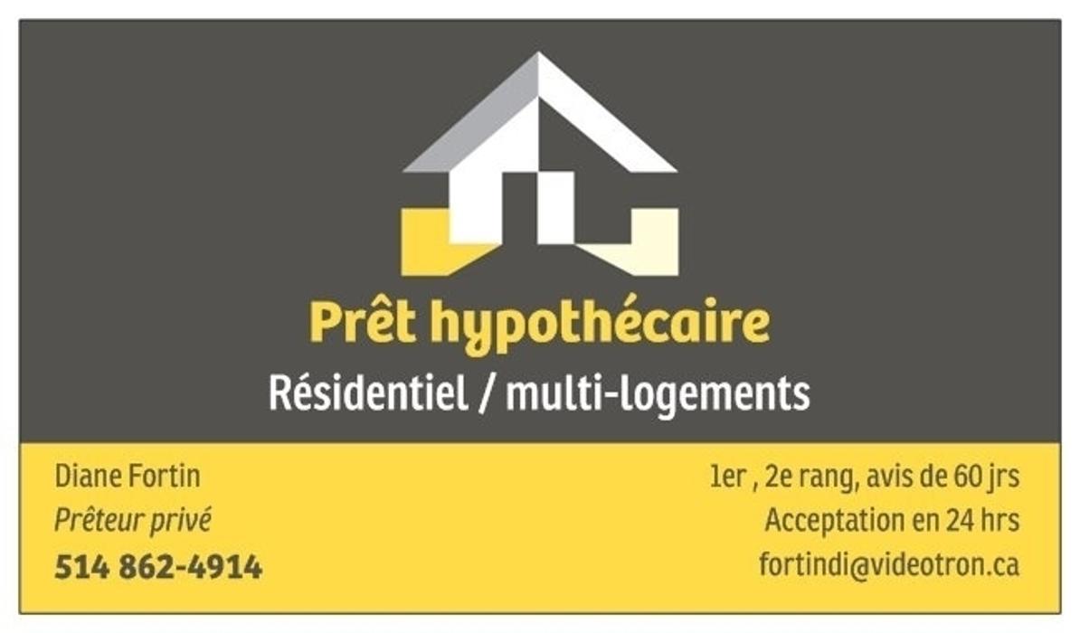 Prêteur privé - Prêts Hypothécaires - Diane Fortin