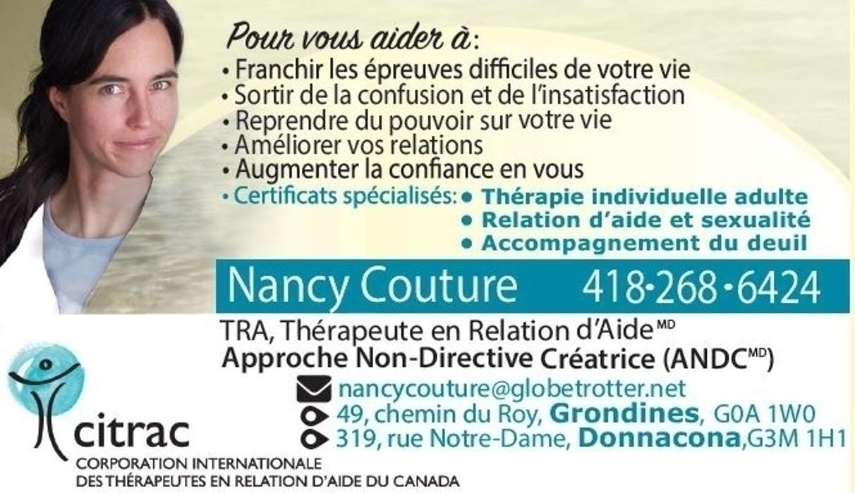 Nancy Couture - Thérapeute en Relation d'Aide