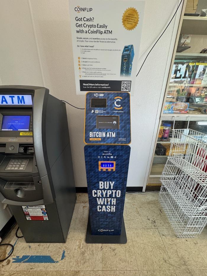 CoinFlip Bitcoin ATM - J T FOOD AND LIQUOR (Chicago)